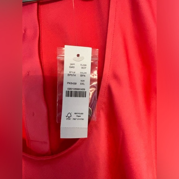 NWOT J Crew Coral Pink Silky Tank Top XXL - Picture 4 of 6